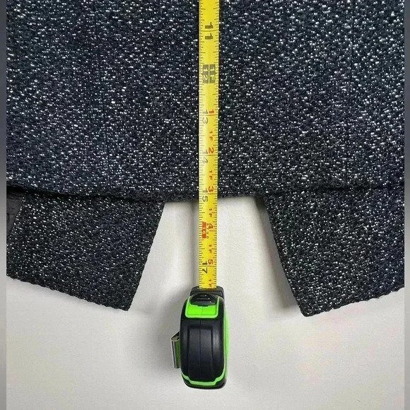 Rickie Freeman For Teri Jon Black Metallic Wool Blend Beaded Jacket Women’s Sz 4 - Picture 10 of 10